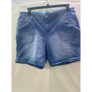 Gloria Vanderbilt Women's Plus Size  18W Denim 5 Pocket Light Wash Shorts